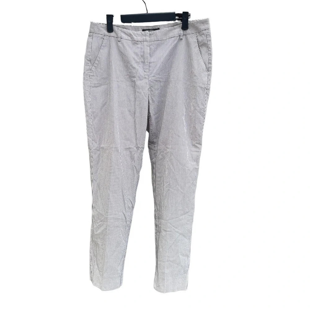 MAX MARA WEEKEND SLIM PINSTRIPE CIGARETTE PANTS